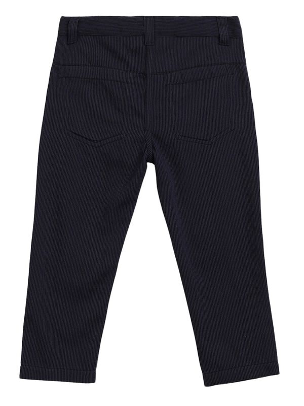 Boys Medium Blue Long Knitted Trouser image number 1